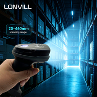 Escáner de Código de Barras Inalámbrico LONVILL de Largo Alcance (60M) 2.4G para Gestión de Inventario de Almacén