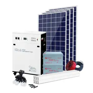 5kw 태양열 가정 오프 그리드 시스템 3000w 4000w 5000w 6000w 48v ~ 220v 실내 조명 태양 광 시스템
