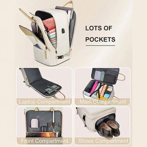 Free Sample New Extra Large Expandable <b>Flight</b> Approved Weekender Bag 52L Travel Laptop <b>Backpack</b> with Shoes Compartment - Product Image 4