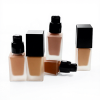 Fond de teint liquide vegan longue tenue, couvrance totale, fini mat foncé, avec correcteur pour le visage, marque privée