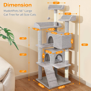 Gigantische Luxe Kat Krabben Boom Kat Toren Huisdier Klimmen Speelgoed Best Verkochte Hangmat Kattentoren - Product Image 6