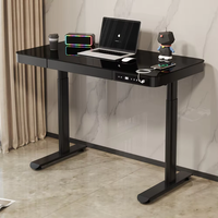 Bureau debout moderne de luxe en métal avec port USB, réglable en hauteur, ergonomique, avec système de levage motorisé