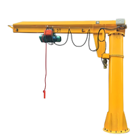 Mini-grue à flèche portative à bras articulé, motorisée, orientable à 360 degrés, avec palan électrique de 10 tonnes, télécommandée, sur pied, 2-20m, 3 mètres