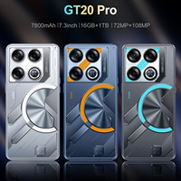 Prix d'usine 7.3 pouces d'origine GT20 Pro Max Smart Android13 téléphone mobile Hd grand écran 5g téléphone 16GB + 1TB android
