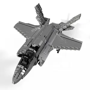 JUHANG-Juego de bloques de construcción modelo avión militar de F-35, Kit de construcción de aviones de combate de armadura estadounidense, 88004