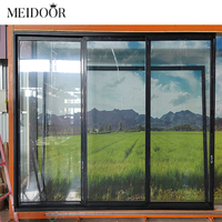 Porte commerciale en aluminium Patio australien As2047 porte coulissante à double vitrage Villa balcon extérieur ascenseur porte coulissante en verre