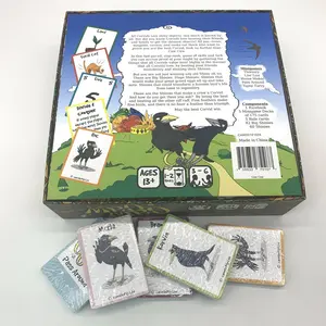 Set di giochi da tavolo con scatola di cartone con stampa personalizzata per carte da gioco per adulti per bambini di 13 + anni