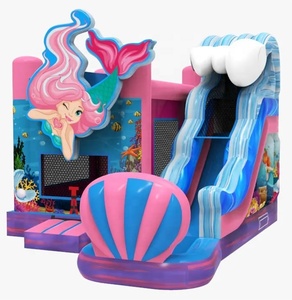 Sirena inflable sirena Casa <span class=keywords><strong>de</strong></span> rebote con tobogán pequeñ<span class=keywords><strong>a</strong></span> sirena piscina inflable - Product Image 2