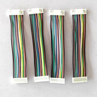 Kabel Terminal Jarak Antar Kabel 1.25mm Kepala Tunggal 2-12P Kabel Elektronik Koneksi Berwarna Isolasi PTFE untuk Komputer Sepeda Motor