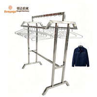 Porte-manteau double barre en acier inoxydable 304, support industriel pour vêtements, idéal pour usine alimentaire et tenues de travail