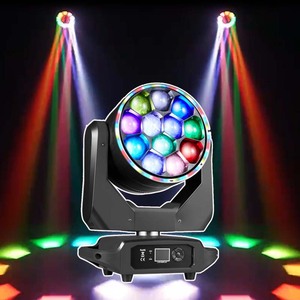 Faro LED mobile a testa mobile con fascio a gamma larga e zoom, controllo multiplo 4in1, per feste, eventi, teatro, matrimoni, DJ, bar, discoteche - Product Image 4