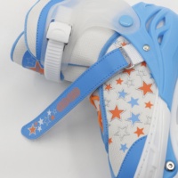 Patins à roulettes d'extérieur pour débutants - 3 tailles réglables, 8 roues lumineuses, roulements ABEC-7, durables et respirants pour enfants et adolescents