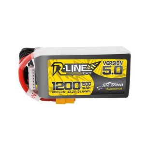 แบตเตอรี่ Grepow Tattu R-Line รุ่น V5 1200mah 1400mah 150C 6S1P 22.2V ความจุสูง สำหรับโดรนแข่ง - Product Image 2