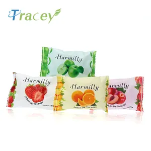 Großhandel Custom Carving Design Apfel Harmony Frucht seife Logo Stempel Frucht extrakt Apfel White ning Seife 75g Harmony Fruity Soap