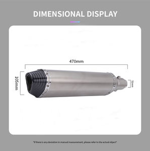 Silenciador de Escape de 470 mm para Motocicleta Kawasaki 650 <span class=keywords><strong>Tmax</strong></span> 500 <span class=keywords><strong>Tmax</strong></span> 530 <span class=keywords><strong>SUZUKI</strong></span> Gw250 ATV Dirt Pit Bike - Product Image 3