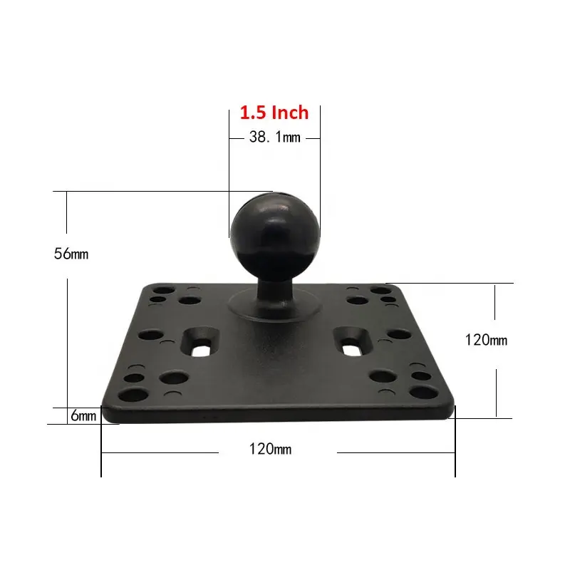 75X7 5/100X100Mm Vesa Mount Auto Houder 1.5 Inch Mount Vierkante Bal Basis Robuuste Android Tablet Met Beugel Vesa Monitor Klem