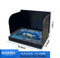 Détecteur de poissons portable avec écran UHD de 5,0 pouces, étanche IP68, ultra-clair, objectif à ondes bleues à 195 degrés, vision nocturne, capteur de température