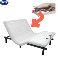 Fabricant B2B de meubles de chambre à coucher, nouveau modèle de lit simple en métal à hauteur réglable automatiquement, design minimaliste, pliable