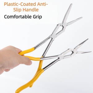 Double Joint Adjustable Long Reach <b>Pliers</b> 340mm 70mm Jaw Automotive Repair DIY OEM Plastisol Coated Soft Grip Plastic Handle - Product Image 4