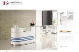 2023 JIYOU Bureau de réception de luxe moderne <span class=keywords><strong>en</strong></span> bois, finition laquée brillante, pour salon, hôpital, bureau, modèle 2020, <span class=keywords><strong>en</strong></span> promotion - Product Image 4