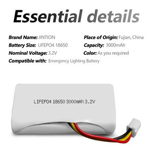 JINTION 3.2V 3000mAh LiFePO4 Baterai Pengganti Lampu Darurat untuk Tridonic 28003554 2B CON R2A SM - Product Image 4