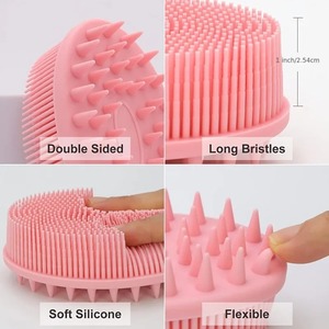 Soft Silicone Body Scrubber Exfoliating Baby Shower Gentle SPA Massage <b>Brush</b> Cleanser for Body Wash <b>Brush</b> Back <b>Scrub</b> Bath Tools - Product Image 4