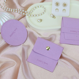 カスタムロゴ入りジュエリーポーチ、プリント入りコットンベルベット製ソフトギフト封筒型ジュエリーパッケージポーチ、ハンドバッグ、靴、化粧品用ダストバッグ - Product Image 1