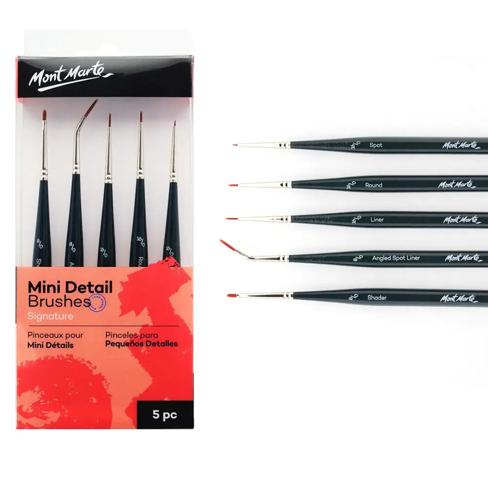 Mont Marte artist paint brushes set di pennelli per pittura pennello per dettagli per la pittura