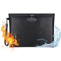 YIHUAXING - Bolsas Impermeables y Resistentes al Fuego para Documentos, Tamaño M, Carpeta de Tela de Fibra de Vidrio para Uso en la Oficina