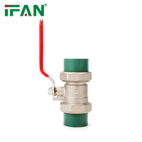 Vannes à boisseau sphérique en plastique IFAN Tous les types Vanne à eau PPR Union Vanne à boisseau sphérique PPR