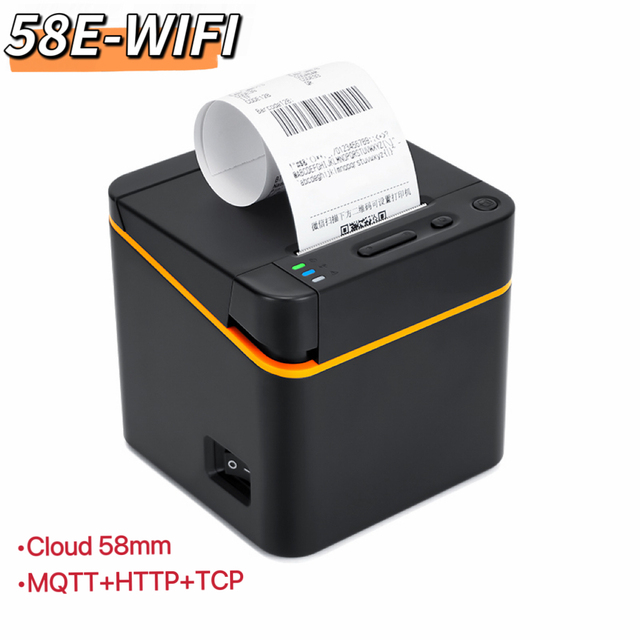 Donnwe Thermal Receipt Printer WIFI Cloud 58mm MQTT+HTTP+TCP for Retail Store Restaurant Supermarket POS