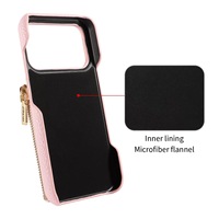 Étui de téléphone en cuir PU de luxe avec porte-cartes magnétique pour iPhone 17 16 15 Pro Max, antichoc, avec portefeuille zippé