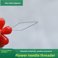 Enfile-aiguille en forme de fleur à double embout, outil de couture rapide pour personnes âgées, accessoires de couture manuelle DIY