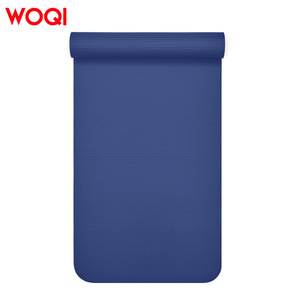 Tapis de yoga Woqi 1830x610x10mm Nbr antidérapant bleu rectangulaire, équipement de fitness, pilates, exercices à domicile et en extérieur - Product Image 5