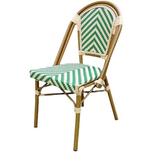 Conjunto de Mesa y Sillas de Ratán Estilo Francés Vintage, Móvil para Exteriores, para Cafetería, Restaurante, Tienda de Té con Leche y Casa de Huéspedes - Product Image 5