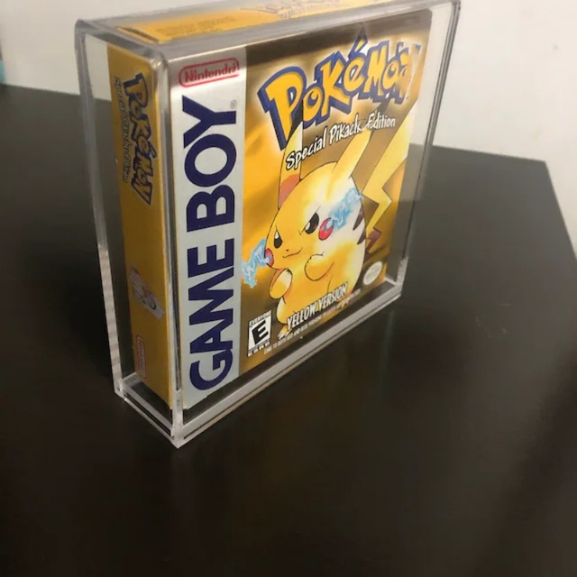 UV Acrylic Display Rack in Nintend Color for Retro Video Games Enhanced UV Protection for GBC Case & Game Boy