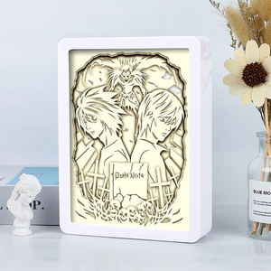 กรอบรูปพลาสติกแบบกำหนดเองลายอนิเมะเดธโน้ต พร้อมไฟกลางคืน 3 มิติ สำหรับตกแต่งบ้าน - Product Image 4