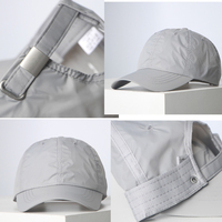 Casquette de baseball vierge à séchage rapide avec logo personnalisé Casquette de course non structurée en nylon léger 6 panneaux UPF 50 + Chapeaux de soleil de golf pour hommes et femmes