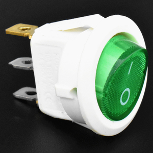 Kcd1-W/G Trắng + Xanh chiếu sáng Rocker chuyển LED tròn/vòng chuyển đổi 12V 10A - Product Image 5