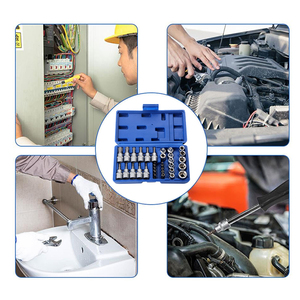 34 Pcs Ổ Cắm Nam Nữ Torx Sao Bit Ổ Cắm E-Ổ Cắm Thiết Lập Công Cụ Cầm Tay Sao Ổ Cắm Thiết Lập Với Lưu Trữ Trường Hợp - Product Image 6