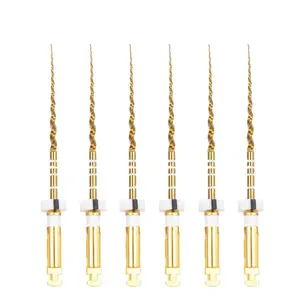 GLIN Dental NITI Gold Heat Activation Files Rotary Files 25mm S2 Dental Manufacturer Good Price