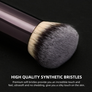 <span class=keywords><strong>Pinceau</strong></span> de maquillage professionnel à manche métallique, brun, pour fond de teint, outil de maquillage à marque privée - Product Image 5