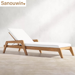 Canapé <span class=keywords><strong>d</strong></span>'<span class=keywords><strong>extérieur</strong></span> spacieux et moderne <span class=keywords><strong>en</strong></span> teck <span class=keywords><strong>Lit</strong></span> de soleil <span class=keywords><strong>en</strong></span> <span class=keywords><strong>bois</strong></span> tout temps avec table <span class=keywords><strong>d</strong></span>'appoint Expérience de sièges confortables - Product Image 2