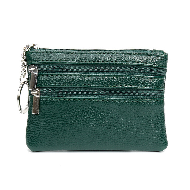 12.5x9cm Mix Colors Zipper Around Short Smart Portable Credit Card Wallet