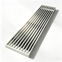 Diffuseur linéaire réglable avec plénum, grille de ventilation CVC moderne, grille d'aération décorative pour plafond et mur, blanc 10x6