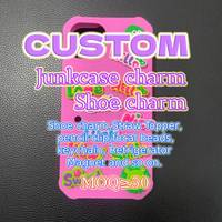 Aksesoris Sepatu Clogs Mewah Custom Desain Sendiri Wanita, Berlian Kristal, Huruf, Dekorasi Bling-bling