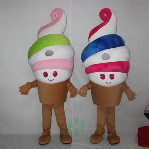 Costume del gelato del Costume della mascotte del cono della neve di pubblicità dell'isola felice