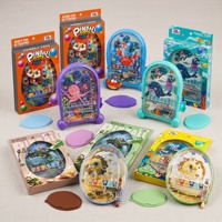 HTL Jeu de flipper portable sur le thème des animaux marins (Baleine, Crabe, Pieuvre, Escargot de mer) avec lanceur à ressort, jeu d'arcade de poche, cadeau