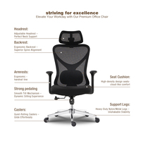 Chaise de bureau ergonomique moderne en maille avec hauteur réglable et verrouillage d'inclinaison, pour usage domestique, bureau et hôtel, style exécutif, garantie 3 ans