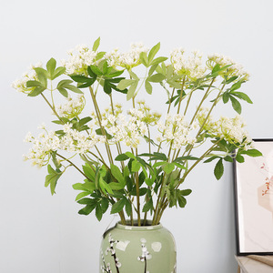 Flores Artificiales de Encaje, Ramo de 2 Cabezas, Alta Simulación, Plástico, Decoración para el Hogar - Product Image 3